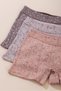 Girl's Cotton Colorful Printed Stretch Fabric Boxer Shorts 3-Pack 5785 Colorful