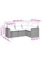 4 Piece Garden Sofa Set with Cushions Beige Poly Rattan - 2