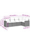 5 Piece Garden Sofa Set with Cushions Beige Poly Rattan - 2