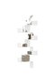 Wall Corner Shelf White 45x45x147 cm Engineered Wood