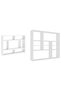 Wall Shelf White 75x16x55 cm Engineered Wood - 2