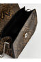 Women's Shoulder Bag with Mixed Chain Detail - 3