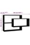 Wall Shelf Black 104x20x58.5 cm Engineered Wood - 3