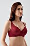 Women's C Cup Lace Underwire Unpadded Shaping / Sculpting Bra |   Burgundy 2305 - 2