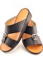 A E T Handmade Arabic Sandals For Men | Outdoor Mens Slippers | Genuine Embossed Leather with Buckle