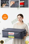 3 Pieces Under-Bed Storage Box with Lid Organizer for Comforters, Pillows, Large Size Organizer 1 - 6