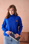 Women's Turtleneck Embroidery Detail Soft Textured Basic Knitwear Sweater 214430 - 4