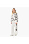 Girls Track Pants with Floral Print - Cotton - Drawstring Waist - 2