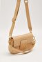 Mink Short Strap Textured Shoulder Bag - 2