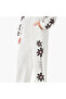 Girls Track Pants with Floral Print - Cotton - Drawstring Waist - 4
