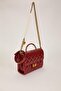 Shoulder Bag with Red Pearl and Heart Accessory Detail - 2