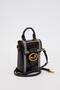 Black Rectangular Stitched Handbag - 2