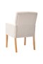 Dining Chairs with Armrests 2 pcs Beige Fabric - 5