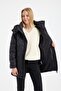 Women's Long Detachable Hooded Reversible Zipper Quilted Puffer Coat 8895 - 7