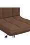 Swivel Dining Chair Brown Fabric - 6