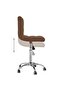 Swivel Dining Chair Brown Fabric - 5