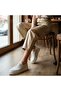 Beige Suede Genuine Leather Elastic Women's Casual Sneaker - 3