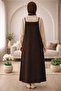 Women's Bitter Brown Adjustable Rope Strap Jile Dress - 2