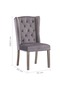 Dining Chair Grey Velvet - 3