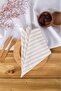 Bezsell 8-Pack Striped Linen Napkins (Light Brown) 1027645