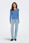 Women's Onlgeena Long Sleeve Knitted Sweater 15113356 Blue - 4