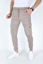 Men's Chickpea Cargo Pocket Pocket Elastic Waist Trousers Stretch Fabric Cargo Pocket - 2