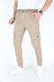 Men's Chickpea Cargo Pocket Pocket Elastic Waist Trousers Stretch Fabric Cargo Pocket - 4