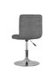 Swivel Dining Chairs 4 pcs Light Grey Fabric - 6