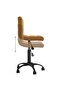 Swivel Dining Chair Brown Velvet - 4