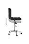 Swivel Dining Chair Black Fabric - 5