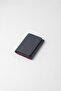 Genuine Leather Unisex Wallet with Hidden Magnet Detail - 13708 - Navy Blue/Red - 2