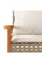 Garden Bench with Cushion Mix Beige Poly Rattan Acacia Wood - 7