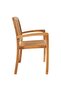 Stacking Garden Bench with Cushion 128.5 cm Solid Teak Wood - 4