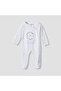 Floral Print Sleepsuit with Long Sleeves and Button Closure