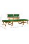 Garden Bench with Cushions 2-in-1 190 cm Solid Acacia Wood - 3
