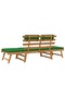 Garden Bench with Cushions 2-in-1 190 cm Solid Acacia Wood - 8