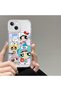 iPhone 13 Compatible Case Camera Protected Transparent Ultra Thin Silicone Cover Cartoon Patterned - 3