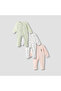 Printed Closed Feet Sleepsuit with Long Sleeves - Set of 3
