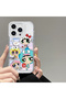 iPhone 14 Pro Compatible Case Camera Protected Transparent Ultra Thin Silicone Cover Cartoon Patterned - 2