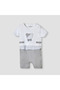 Bear Applique Romper with Short Sleeves
