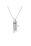 Storage Capsule Necklace Medicine, Prayer Ash Note Openable Women's Necklace Silver 45mm X14Mm - 2