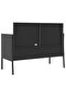 Garden Bench with Cushions Black Poly Rattan - 5
