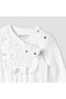 Lace Accent Closed Feet Sleepsuit with Long Sleeves - 3