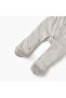 Star Print Closed Feet Sleepsuit with Long Sleeves - 4