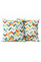 Decorative Throw Pillow 100% Cotton 40X40 cm Seersucker Wrinkle Alessia (2 Pieces)
