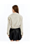 Women's Rubber Detailed Crop Jacket Modern Transitional Coat - 8