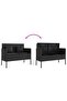 Garden Bench with Cushions Black Poly Rattan - 6
