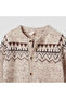 Textured Romper with Long Sleeves and Button Closure - 3