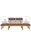 2-in-1 Garden Daybed with Cushion 190 cm Solid Acacia Wood - 6