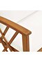 Garden Bench with Cushions 119 cm Solid Acacia Wood - 6